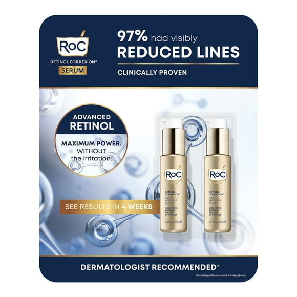 RoC Retinol Correxion Deep Wrinkle Facial Serum, 1 fl. oz., 2 pk.