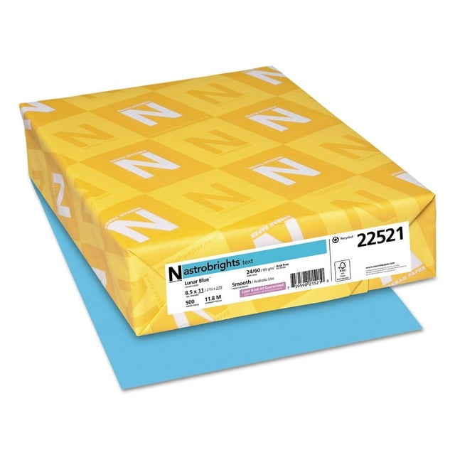 Astrobrights Color Paper, 8.5" x 11", 24 lb/ 89 gsm, 500 Sheets