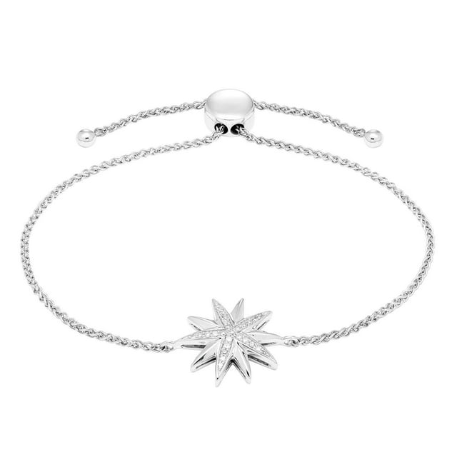 Diamond Bolo Bracelet in Sterling Silver