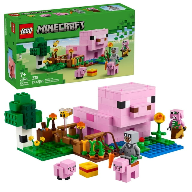 LEGO Minecraft The Baby Pig House Building Toy, 238 pcs.