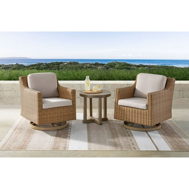 Member's Mark Breck Patio Chat Set with Sunbrella Fabric, 3pc