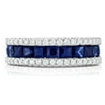 thumbnail image 1 of 0.25 CT. T.W. Diamond and 1.5 CT. T.W. Sapphire Band, 1 of 4