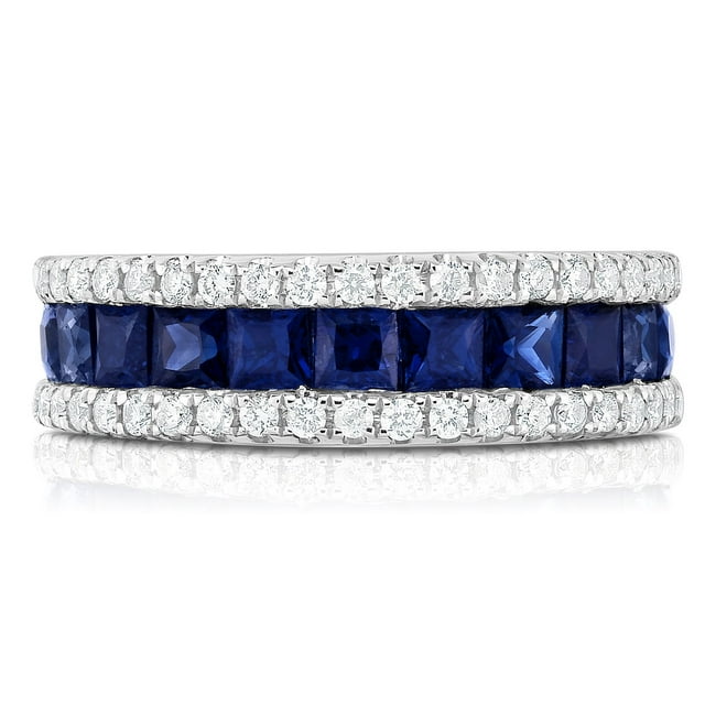 0.25 CT. T.W. Diamond and 1.5 CT. T.W. Sapphire Band