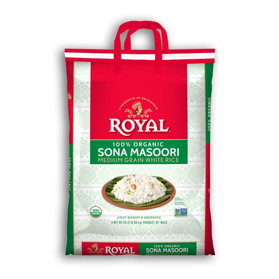 Royal Sona Masoori Organic Rice, 20 lbs.