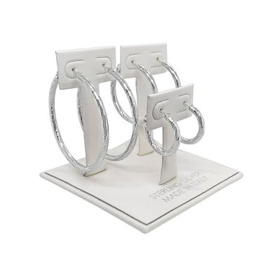 Italian Sterling Silver Hoop Earring Set