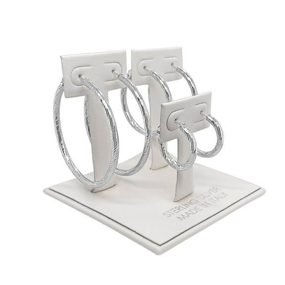Italian Sterling Silver Hoop Earring Set