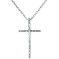 thumbnail image 1 of 0.10 CT. T.W. Diamond Cross Pendant in Sterling Silver, 1 of 4