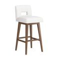 thumbnail image 2 of HH2 Home Upholstered Key Back Wood Adjustable Height Swivel Bar Stool, 2 of 19
