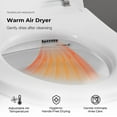 thumbnail image 12 of OVE Decors Clarke White Tall Elongated Smart Toilet with Bidet Toilet Seat, 12 of 18