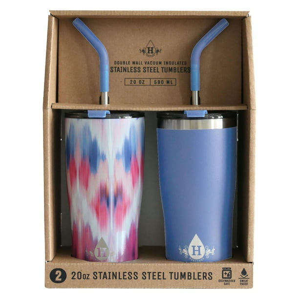 Heritage 20 oz. Double Wall Stainless Steel Tumbler, Set of 2, Choose Color  - Samsclub.com