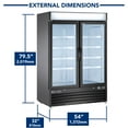 thumbnail image 2 of MAXX COLD 54", 48 Cu Ft., Double-Door Reach-In Glass Merchandiser Refrigerator, 2 of 9