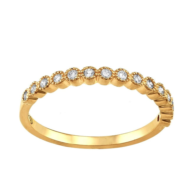Stackable 0.25 CT. T.W. Diamond Milgrain Anniversary Band in 14K Gold
