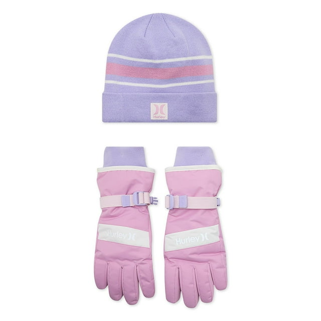 Hurley Kids 2-Piece Hat and Glove Set