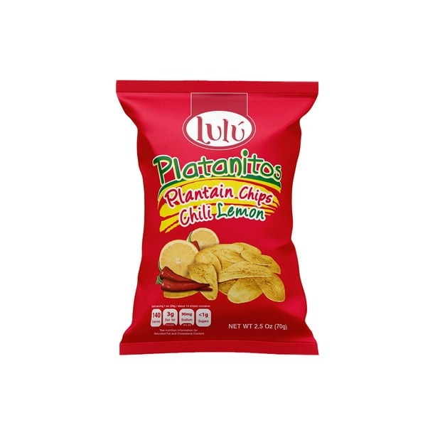 Lulu Platanitos Chili Lemon Plantain Chips, 30 pk