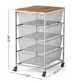 thumbnail image 4 of Member's Mark 4-Drawer Organizer With Acacia Wood Top, Silver Grey, 4 of 8