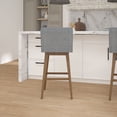 thumbnail image 7 of HH2 Home Upholstered Tapered Back Wood Adjustable Height Swivel Bar Stool, 7 of 20