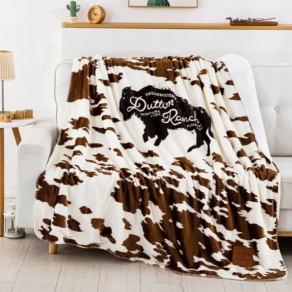 Yellowstone Silk Touch Sherpa Reverse Throw, 60" x 70"