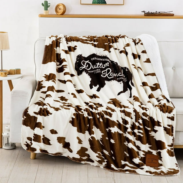 Yellowstone Silk Touch Sherpa Reverse Throw, 60" x 70"