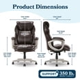 thumbnail image 2 of La-Z-Boy Westley Big & Tall Executive Office Chair With Active Lumbar Support, 2 of 12