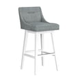 thumbnail image 2 of HH2 Home Upholstered Tapered Back Wood Adjustable Height Swivel Bar Stool, 2 of 19