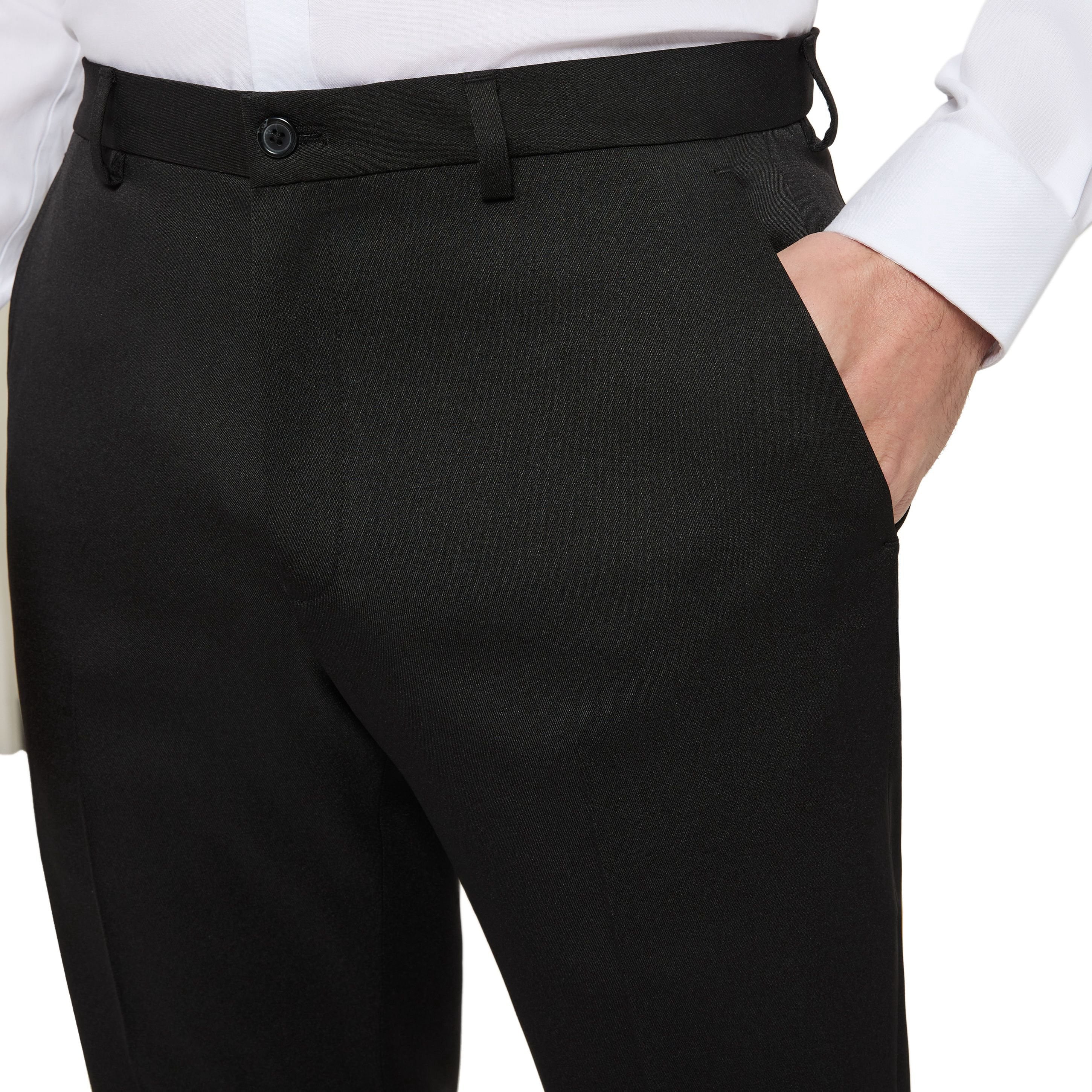 slim black dress pants mens Hfyihgf Men's Classic Business Suit Pant Stretch Fit Wrinkle Resistant Flat-Front Big & Tall Sizes(Black,M) formal event. Dkny Men's Dress Pants -