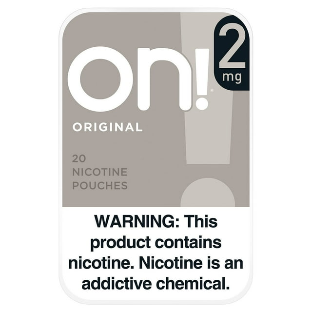 on! Original 2 mg Nicotine Pouches, 20 ct., 5 pk.