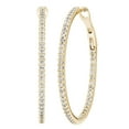 thumbnail image 1 of 1.00 CT. T.W. Inside Out Diamond Hoop Earrings in 14K Gold, 1 of 4