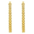 thumbnail image 3 of Kissing Hearts Hoop Earrings in 14K Gold, 3 of 5