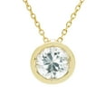 thumbnail image 1 of Round Cut Gemstone Bezel Pendant in 14K Gold, 1 of 6