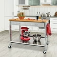 thumbnail image 8 of Seville Classics Home Work Center Island Table, 48" W x 24" D x 36" H, 8 of 19