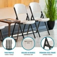 thumbnail image 5 of Lifetime Commercial Grade Contoured Folding Chair, Assorted Colors 4 Pack, 5 of 12