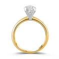 thumbnail image 3 of Lab Created Pear Cut Solitaire Diamond Ring In 18K Gold, 3 of 7