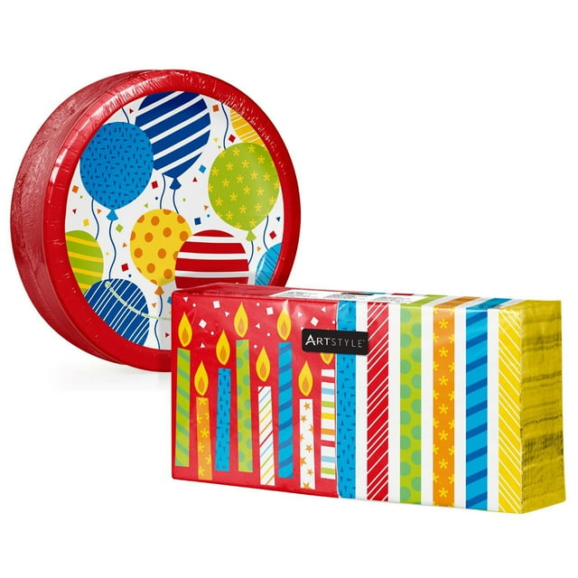 Artstyle Birthday Paper Plates & Napkins Kit, 285 ct.