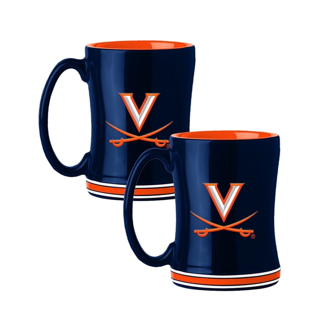 Logo Brands Virginia Cavaliers 14oz Relief Mug Set