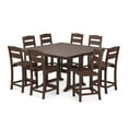 thumbnail image 2 of POLYWOOD Gulf Shores Farmhouse Trestle Counter Side Chair Set, 9pc, 2 of 8