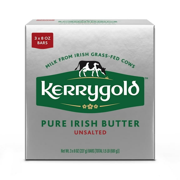 Kerrygold Unsalted Pure Irish Butter Blocks, 8 oz., 3 pk.