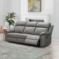 thumbnail image 7 of Manhattan 3-Piece Top-Grain Leather Reclining Set, 7 of 19