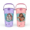 thumbnail image 1 of Zak Designs 14-oz. Stainless Steel Double Wall Sutton Grip Tumbler for Kids, 2-Piece Set, Assorted Characters, 1 of 12