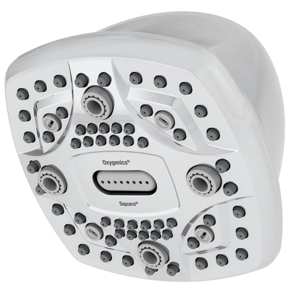 Oxygenics Square 6-Setting Fixed Shower Head (Assorted Colors)