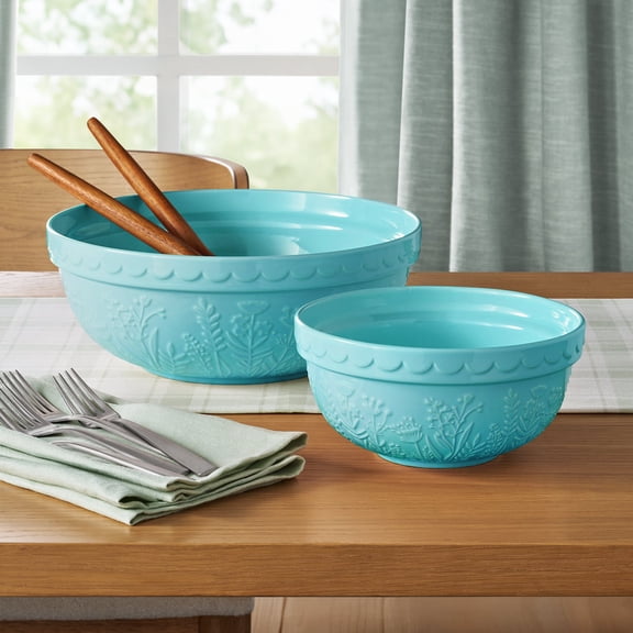 Member's Mark 2-Piece Floral Ceramic Prep and Serve Bowls