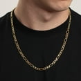 thumbnail image 4 of Solid Figaro Chain Necklace in 14K Gold, 4 of 5