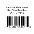 thumbnail image 1 of American Spirit Brown Non-Filter Kings Box Cigarettes  20 ct., 10 pk., 1 of 1