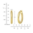 thumbnail image 4 of High Polish Hoop Earrings in 14K Gold, 4 of 6