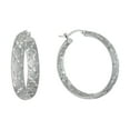 thumbnail image 7 of Hoop Earring and Bangle Bracelet Set in Sterling Silver, 7 of 7