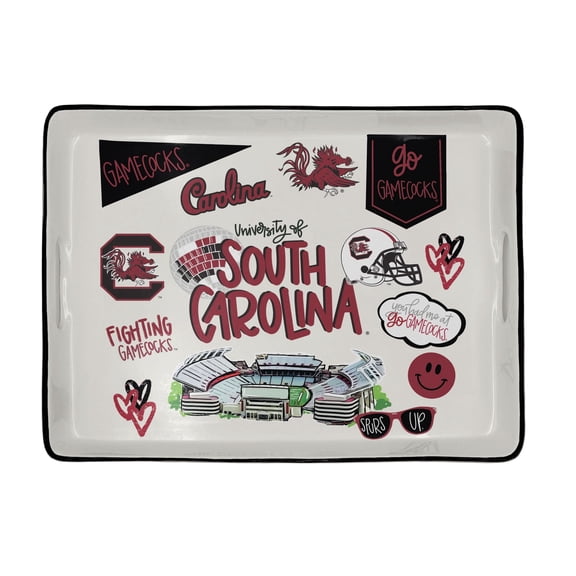 South Carolina Gamecocks Ceramic Serving Tray