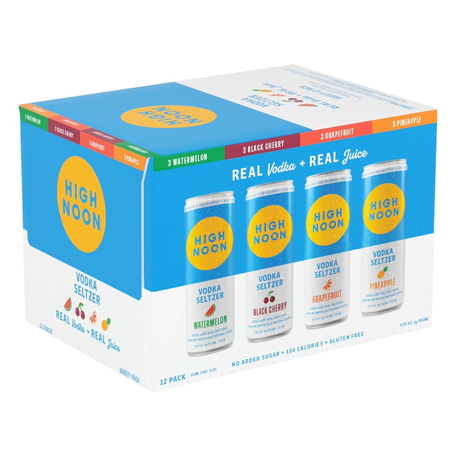 High Noon Vodka Hard Seltzer Variety Pack, 12 fl. oz. can, 12 pk.