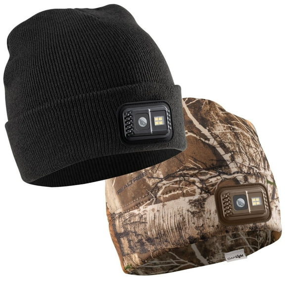 Caplight Rechargeable LED Beanie, 2-Pack