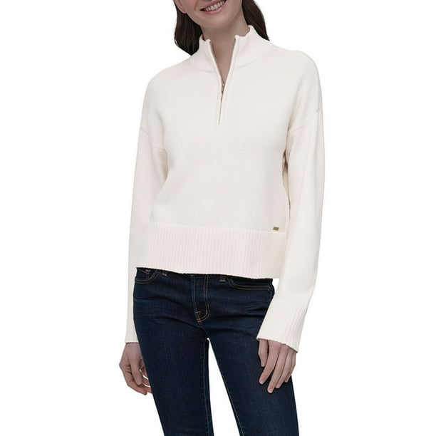 DKNY ジップアップ　ニット DKNY Women's Quarter-Zip Sweater - Samsclub.com