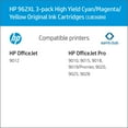 thumbnail image 2 of HP 962XL High Yield 3 Pack Cyan/Magenta/Yellow Original Ink Cartridge, 2 of 8