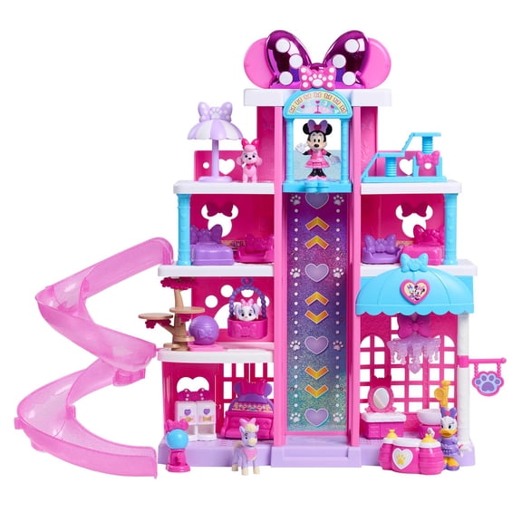 Disney Jr. Minnie Mouse Pet Hotel Playset with 23 Accessories